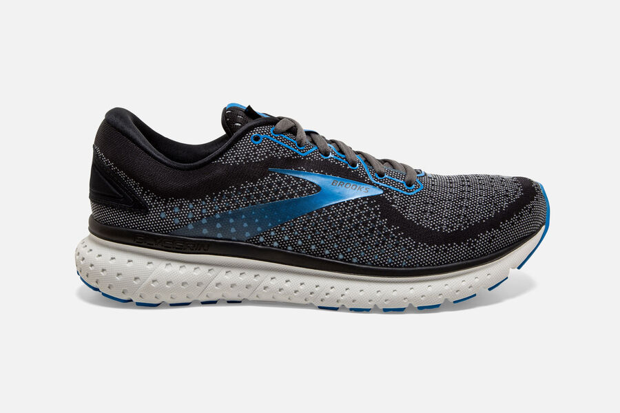 Glycerin 18 Road Brooks Running Shoes NZ Mens - Black/Blue - KWANLS-762